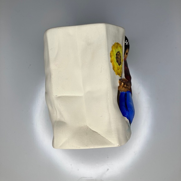 Ted DeGrazia, Tea candle holder, Hand made, 
Measurements 4” H X 3 1/2" W X 3" D - Picture 2 of 9